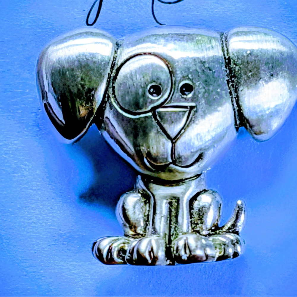 Silver Dog Figurine